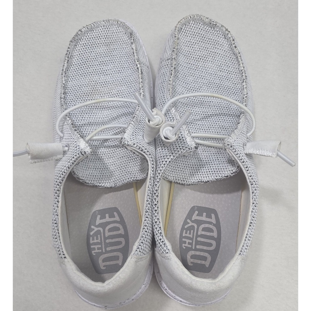Hey Dude Women's Wendy Sox Stone White Sneakers Shoes Size 9 Comfort Slip On - Picture 6 of 10